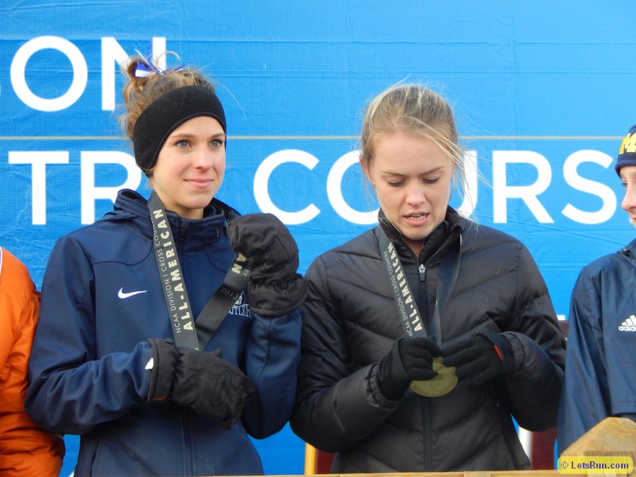 Mara Olsen of Butler (left) and Laura Nagel of Providence