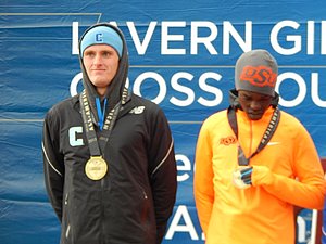 Columbia's Nico Compsto and Oklahoma State's Shardrack Kipchirchir