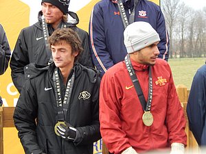Blake Theroux (Colorado) nad Iowa State's (Mohamed Hrezi)