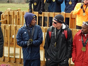 Futsum Zienasellassie (Northern Arizona) and the top American born runner Jim Rosa of Stanford