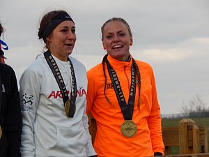 Dominque Scott of Arkansas and Monika Juodeskaite of Ok. State