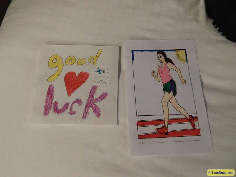 Terre Haute - XC Town USA - went out all out as local school kids wrote cards wishing teams good luck