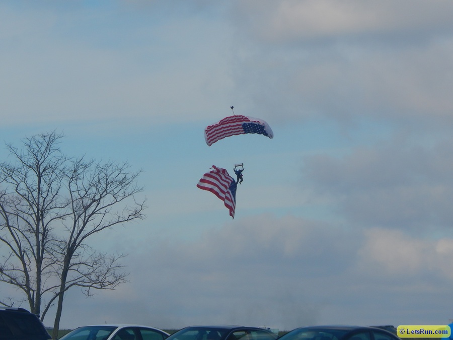 Again, Terre Haute went all out - flag was skydived in for national anthem