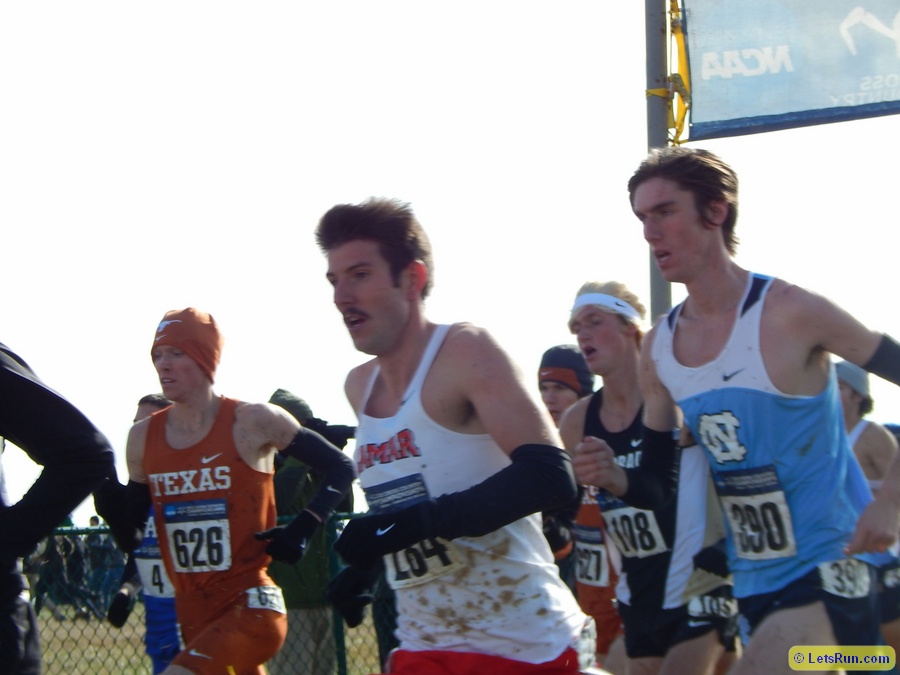 Austin Roth of Texas, Ash Harrell of Lamar and UNC's Isaac Presson
