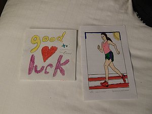 Terre Haute - XC Town USA - went out all out as local school kids wrote cards wishing teams good luck