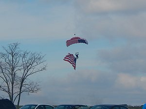 Again, Terre Haute went all out - flag was skydived in for national anthem