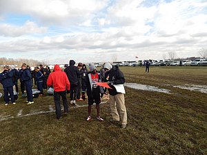 The officials wanting to make sure Kennedy Kithuka knew where he was going as they expected him to run away with it