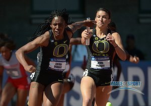 Oregon and Chizoba Okodogbe & Jenna Prandini Won Their Heat to Stay in Team Battle