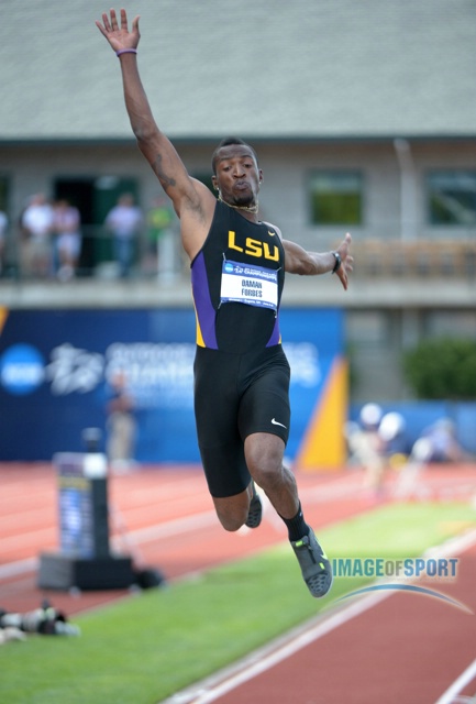 Damar Forbes of LSU Wins Long Jump