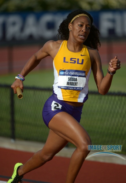 Siedda Herbert on LSU 4x400