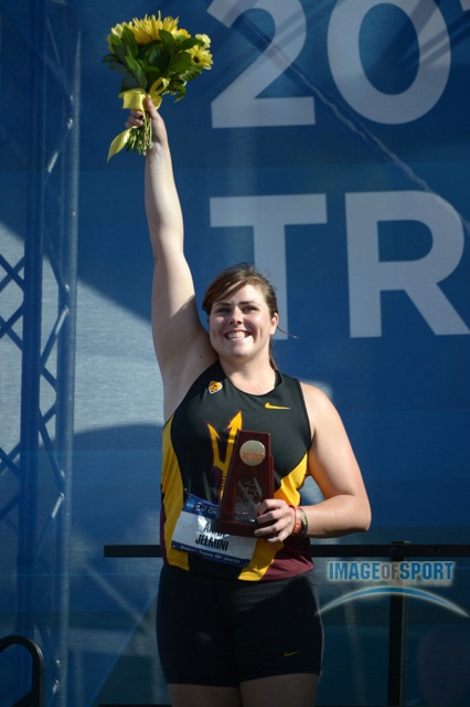 Anna Jelmini  After Winning Discus