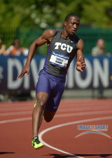 Charles Silmon of TCU in 200 Semis