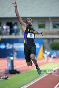 Damar Forbes of LSU Wins Long Jump