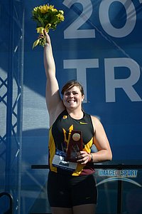 Anna Jelmini  After Winning Discus