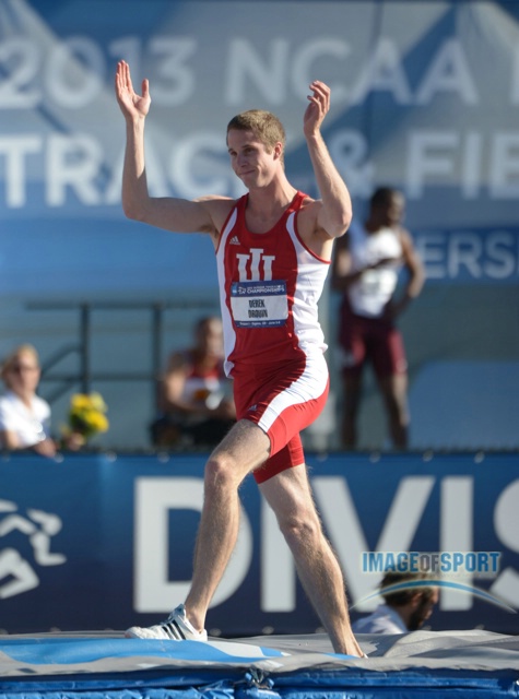 Derek Drouin Celebrates