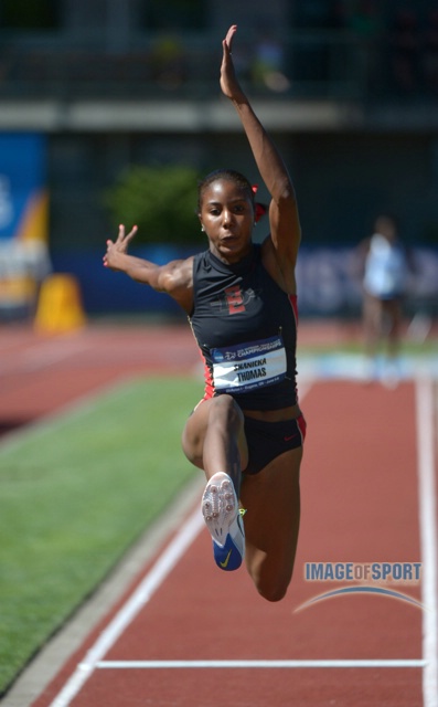 Shanieka Thomas of San Diego State Wins Triple
