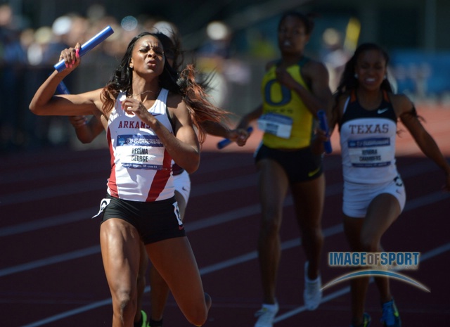 Regina George Anchored Arkansas to the 4x400 Win