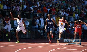 Ameer Webb of Texas A&M Wins 200m in 20.10