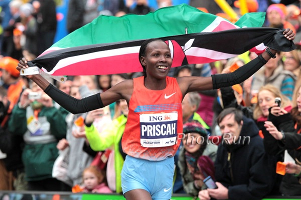 Priscah Jeptoo Celebrates