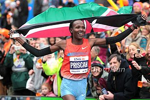 Priscah Jeptoo Celebrates
