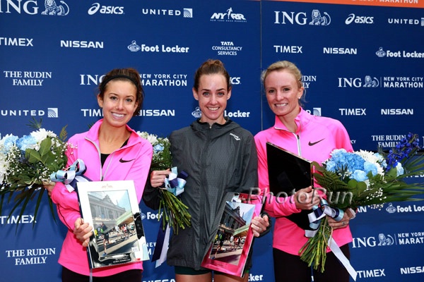 Emily Infeld, Molly Huddle, Shalane Flanagan