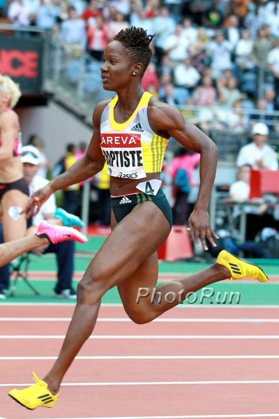 Kelly-Ann Baptiste 11.10 for 4th in the 100m