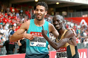 Mahiedine Mekhissi-Benabbad  and Ezekiel Kemboi