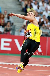 Christina Obergföll Edged Kimberley Mickle in Javelin