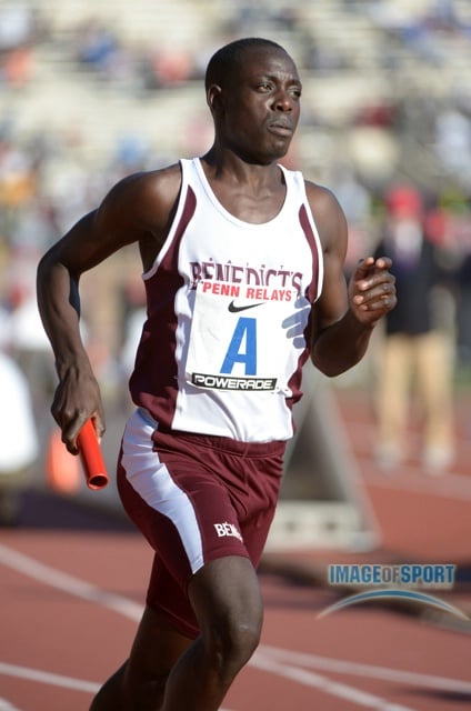 Edward Cheserek runs the 1,600m leg on the St. Benedict's distance medley relay in the Championship of America race