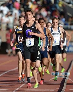 Sean McGorty of Chantilly wins the Championship boys mile in a meet record 4:04.47 at Penn