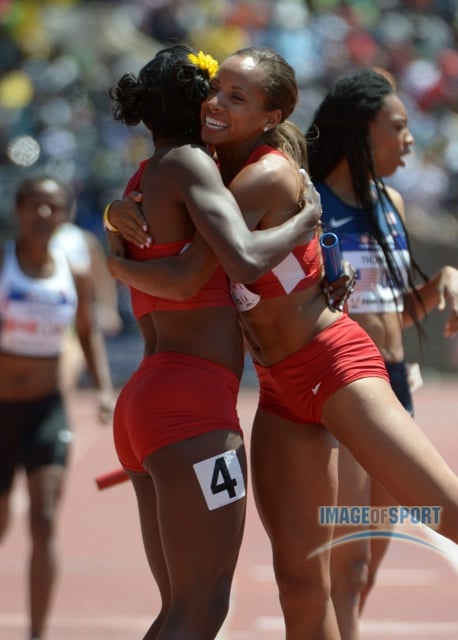 Alysia Montano is embraced by Lea Wallace