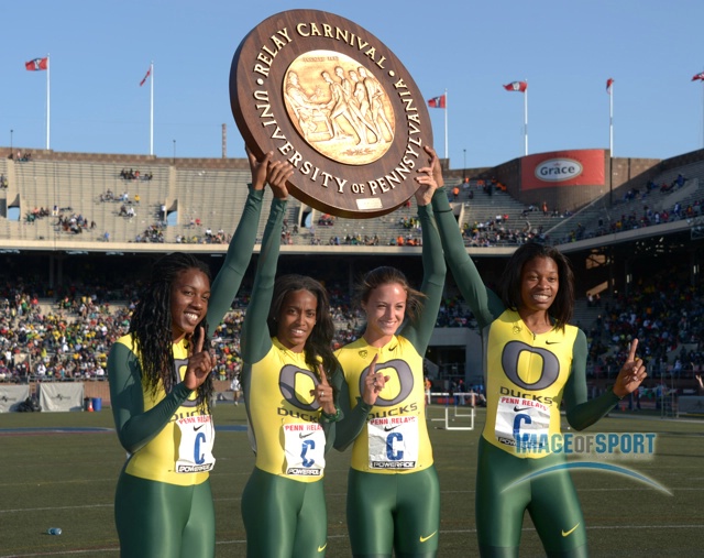 Oregon 4x400 Celebration
