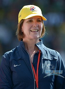 Penn State Nittany Lions coach Beth Alford-Sullivan at the 119th Penn Relays