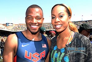 Joey Hughes (left) and Sanya Richards-Ross