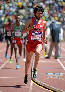 David Torrence runs the 1,600m anchor leg