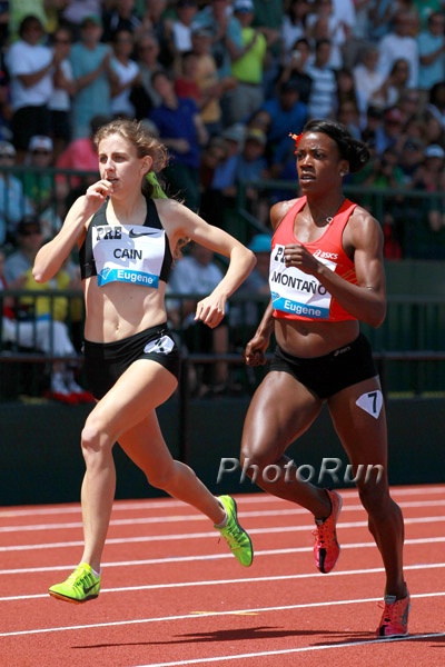 Mary Cain Ahead of Montano Down the Homestretch