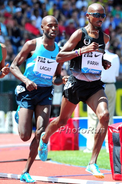 Mo Farah Leads Bernard Lagat