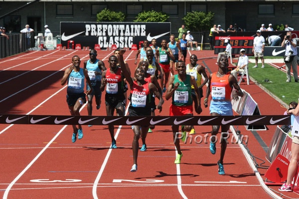 Silas Kiplagat Gets by Asbel Kiprop for the Win