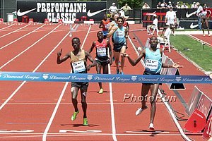 Kemboi and Kipruto Both Celebrate