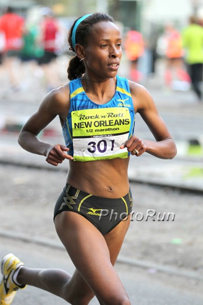 Meseret Defar, Olympic 5000m Champ,  in Her 2nd Half-Marathon