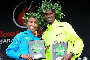 Meseret Defar and Mo Farah