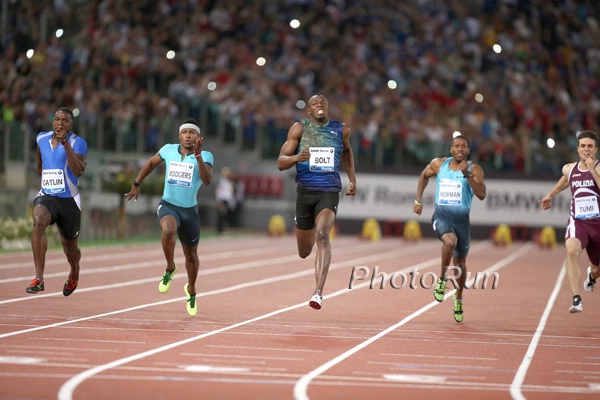 Justin Gatlin, Mike Rodgers, Usain Bolt