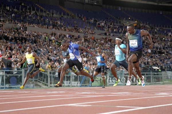Just Gatlin Over Usain Bolt in Rome