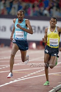 Yenew Alamirew Turned Back Gebrhiwet the Final Straight in the Men's 5000m