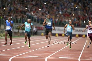 Justin Gatlin, Mike Rodgers, Usain Bolt