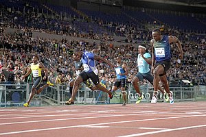 Just Gatlin Over Usain Bolt in Rome