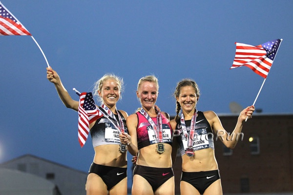 Jordan Hasay, Shalane Flanagan, Tara Erdmann