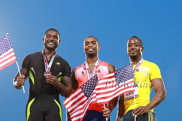 Justin Gatlin, Tyson Gay, Charles Silmon