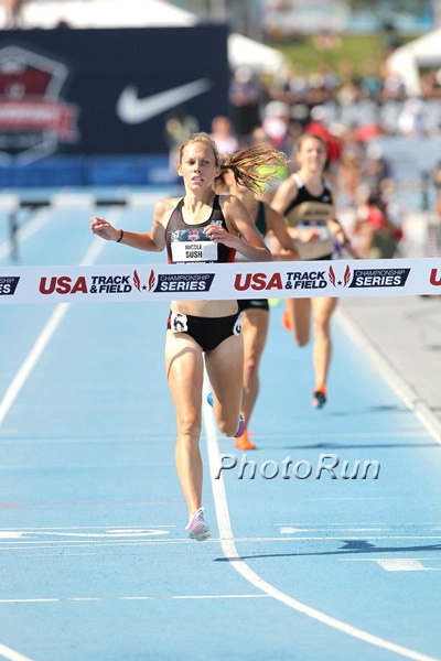 Nicole Bush wins the Steeplechase