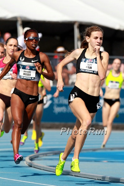Mary Cain Leads Treniere Moser